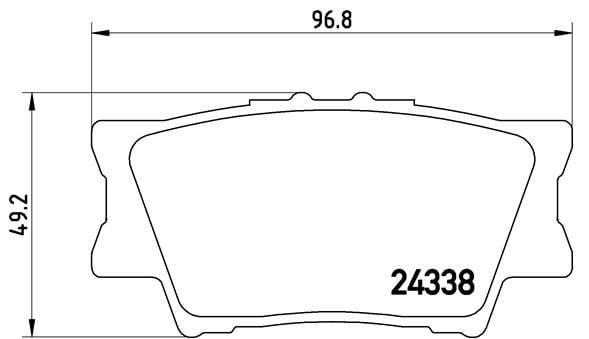 Remblokken achterzijde Brembo premium voor Toyota Rav 4 type 3 2.4 