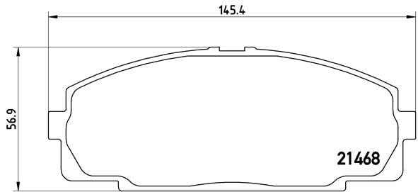 Remblokken voorzijde Brembo premium voor Toyota Hiace type 2 Wagon 2.4 D 