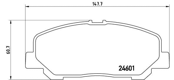 Remblokken voorzijde Brembo premium voor Toyota Previa type 3 3.5 