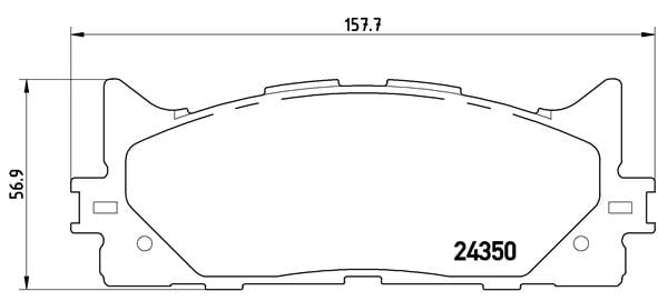 Remblokken voorzijde Brembo premium voor Toyota Aurion 3.5