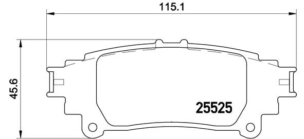 Remblokken achterzijde Brembo premium voor Toyota Crown 2.5 4WD
