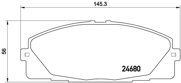 Remblokken voorzijde Brembo premium voor Toyota Hiace type 5 Bestelwagen 2.7 