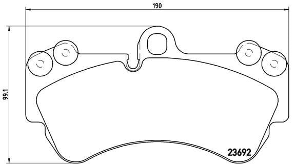 Remblokken voorzijde Brembo premium voor Porsche Cayenne (9pa) 3.6