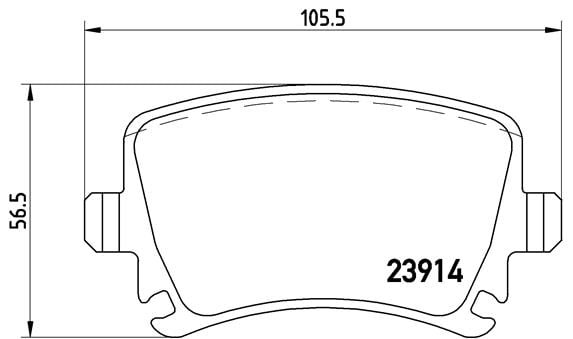 Remblokken achterzijde Brembo premium voor Audi A3 Sportback 1.4 Tfsi