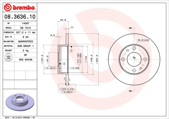 Set (2x) Remschijven voorzijde Brembo premium voor Lancia Prisma 1.5