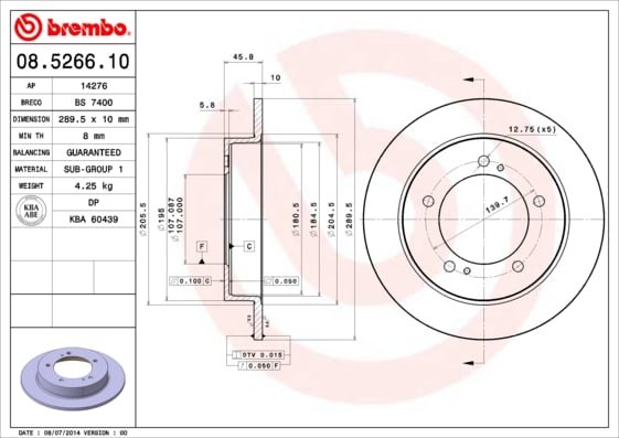 Set (2x) Remschijven voorzijde Brembo premium voor Suzuki Jimny 1.3 4x4 