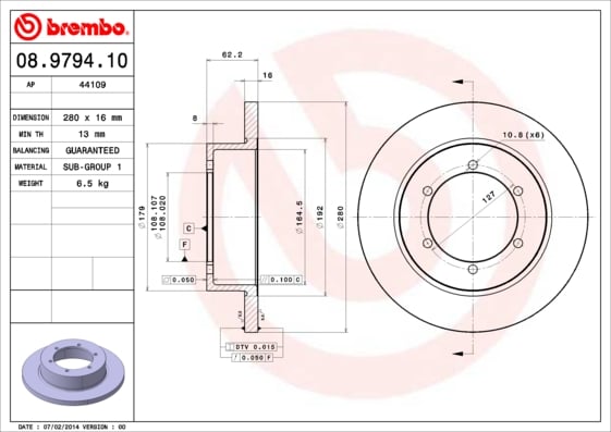 Set (2x) Remschijven achterzijde Brembo premium voor Citroen Xsara Break 1.9 Td