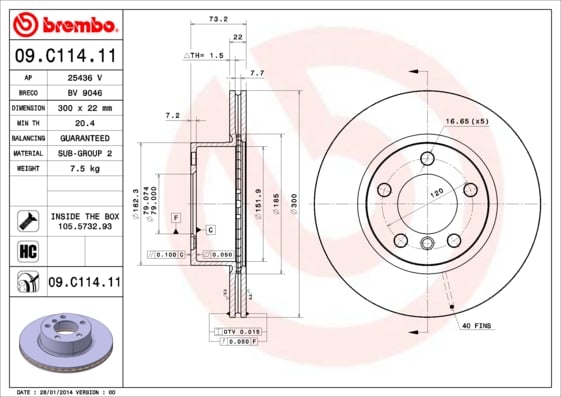 Set (2x) Remschijven voorzijde Brembo premium voor Bmw 1 (f20) 118 D Xdrive