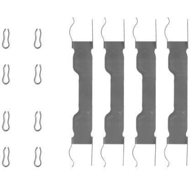 Remblok-montageset achterzijde voor Fiat 125 1.3