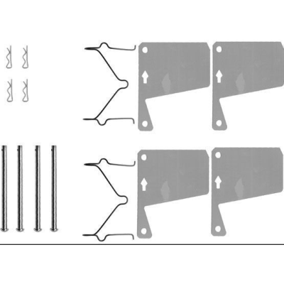 Remblok-montageset voorzijde voor Ford Capri type 3 2.8 Super Injection