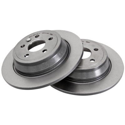 Set (2x) Remschijven achterzijde Brembo premium voor Land Rover Freelander 2 2.2 Sd4 4x4