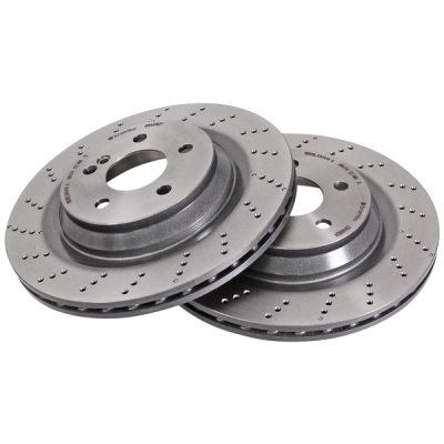 Mercedes-benz Sl (r230) 500 (230.471) Set (2x) Remschijven achterzijde Brembo premium